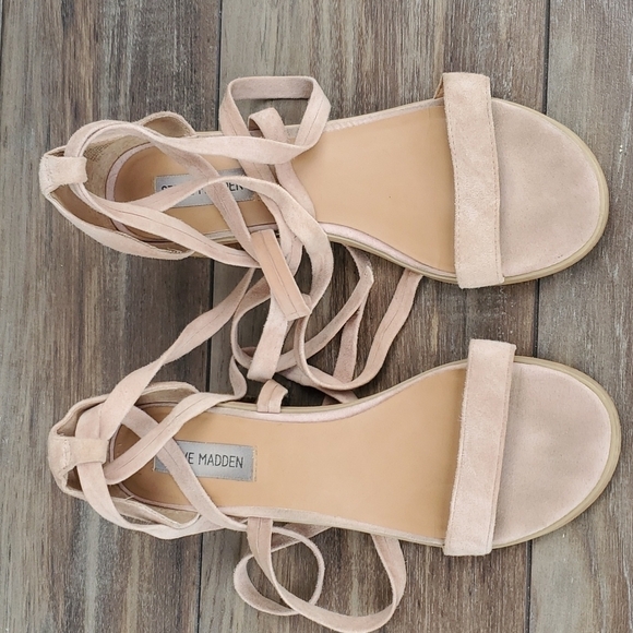Steve Madden Blush Lace Up Sandals - Picture 3 of 13